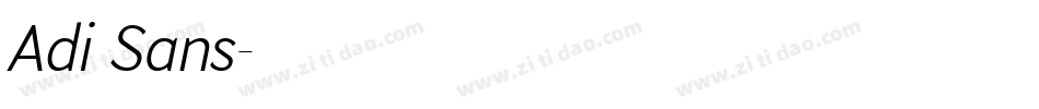Adi Sans字体转换